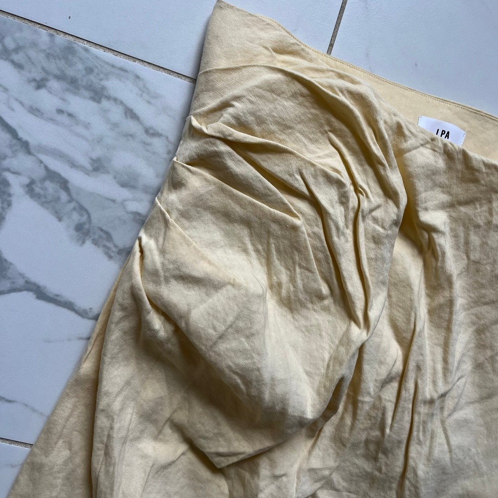 LPA Lucia Maxi Skirt in Banana Creme sz small - Picture 3 of 7